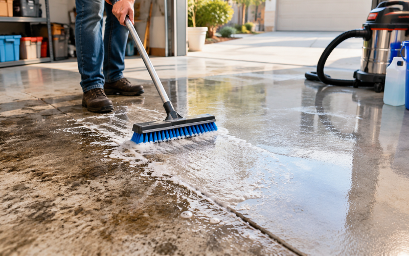 How To Clean Concrete Floors Safely And Prevent Expensive Damage!
