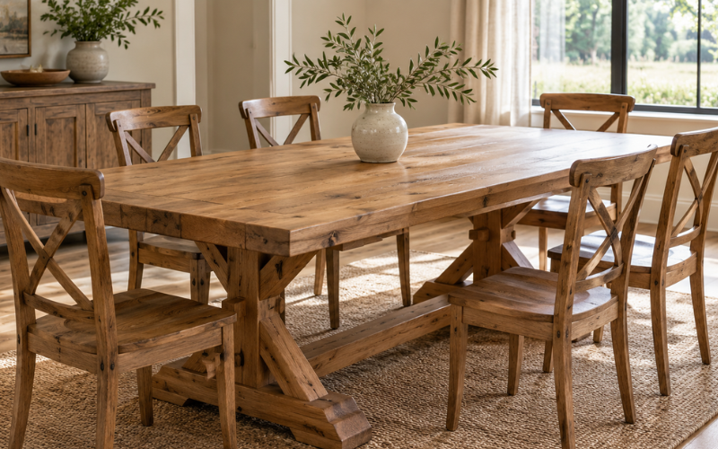Farmhouse Dining Room Table Find The Best Size, Style And Finish