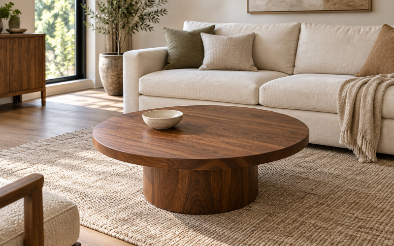 Round Coffee Table Choose The Right Size, Style, And Fit At Home