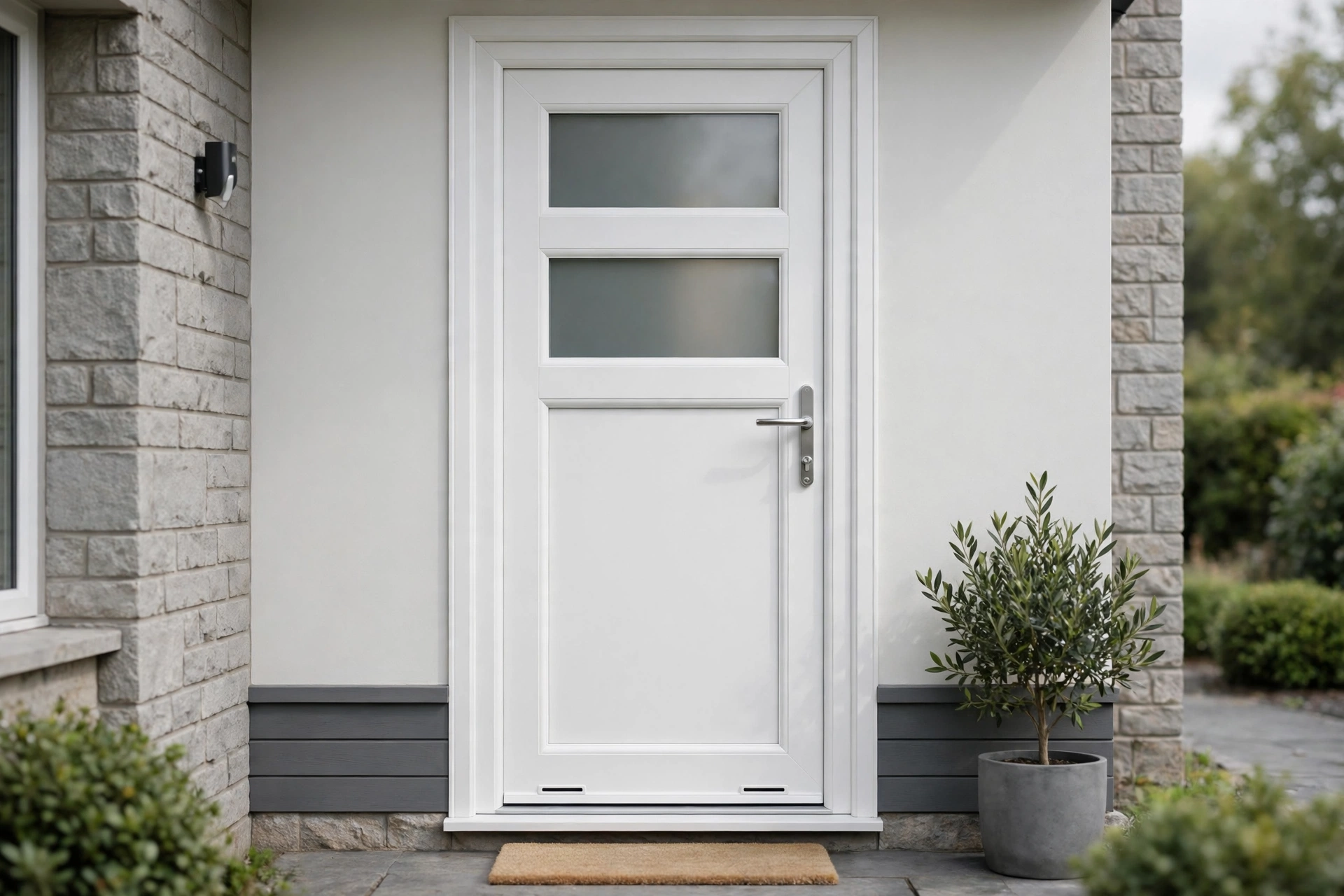 uPVC door at the entrance of a home